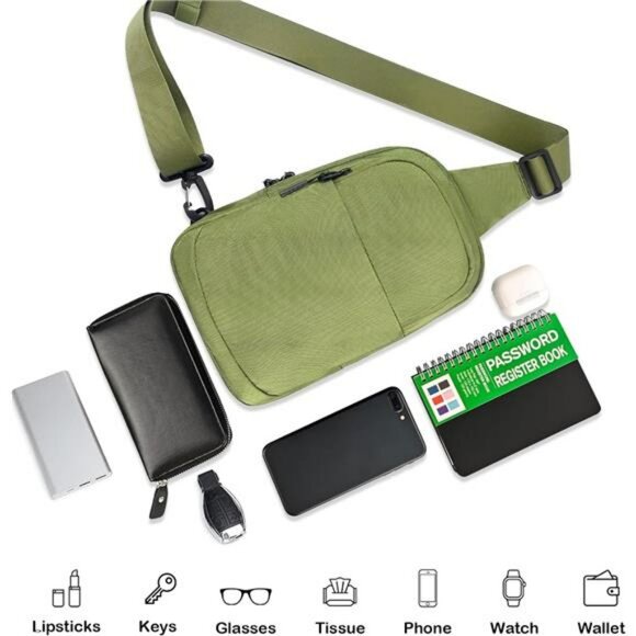 Waterproof mini sling bag crossbody chest bag small travel phone bag for men wom - Picture 6 of 8